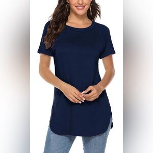 Navy short sleeve tunic tee